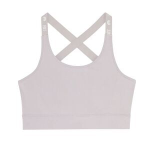 HIIT Womens/Ladies Logo Scoop Neck Snug Fit Sports Bra / Pink